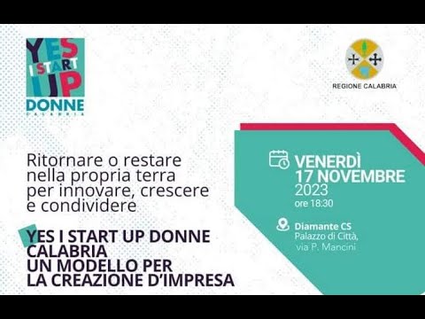 Diamante: Progetto "Yes I start up Donne Calabria"