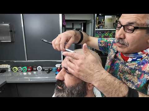 ⁠He shaved it all off! 😳💈Full Head Shave ASMR Transformation and Head Massage @theshavefactory