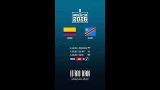 Colombia vs Dr Congo | Group K | FIFA World Cup 2026 #worldcup