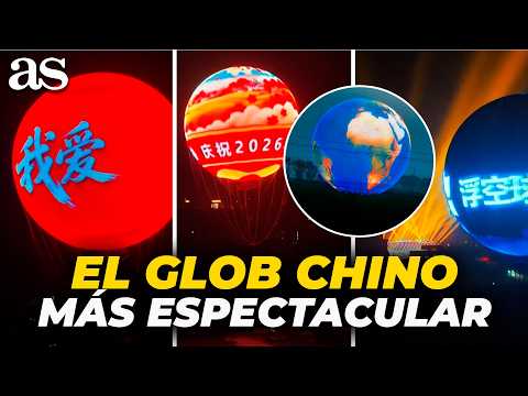 CHINA estrena su primer <strong>GLOBO</strong> AEROSTÁTICO de 2 TONELADAS y 14 METROS EN EL AIRE