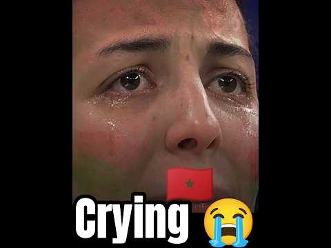 A Moroccan female fan crying. MOROCCO VS FRANCE 🔥☠️#fifaballondor #football #morocco #amrabat #MAROC