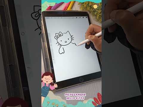Menggambar Hello Kitty Mermaid - Eps 450 #drawing #shorts #ayomenggambar