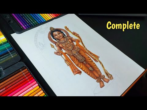 Complete Shree Ram Lalla🚩| Hyper realistic colour pencil sketch | Part- 3