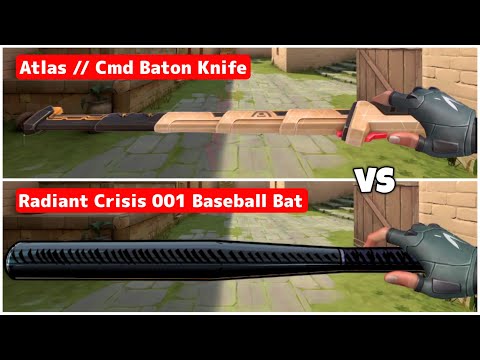 New ATLAS // CMD BATON Knife vs RADIANT CRISIS 001 BASEBALL BAT Knife (Valorant Best Knife Skin)