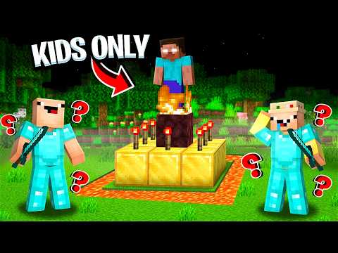 I Trolled Kids With SCARY MYTHS In Minecraft Kids Only Server..