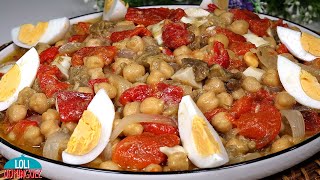 Cocina conmigo esta ensalada de garbanzos muy nutritiva y deliciosa.