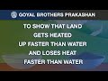 Heat Retention in Soil and Water