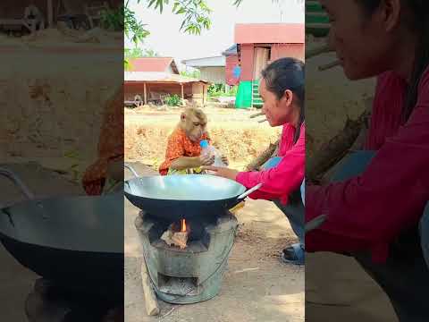 Super SokYaa Help Mother Cooking Fried Rice Recipe #shorts