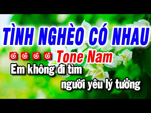 Karaoke Tình Nghèo Có Nhau Nhạc Sống Tone Nam | Bảo Hưng