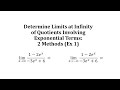 Limits and Exponential Functions