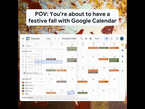 Spice up your #GoogleCalendar by color-coding your upcoming fall events 🍁🎃 #Shorts