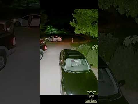 Driveway Car Theft Turned Gunfight Caught on Camera #shorts