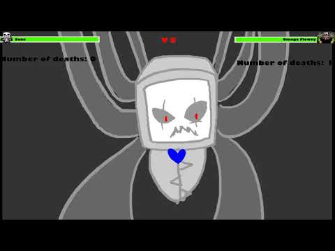 Glitchtale Sans vs Flowey with healthbars