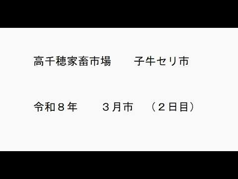 令和8年3月子牛セリ市(2日目)