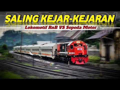 NEKAT KEJAR LOKOMOTIF MERAH BIRU 🔵🔴 Kejar-kejaran dari Stasiun Kotok Sampai Kalisat