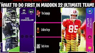 WHAT TO DO FIRST IN MADDEN 22 ULTIMATE TEAM! SOLOS, REWARDS, AND TIPS! | MADDEN 22 ULTIMATE TEAM