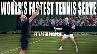 World’s Strongest Man vs. World’s Fastest Tennis Serve ft. Vasek Pospisil