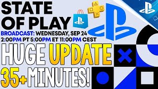 NEW PlayStation STATE OF PLAY September UPDATE! 35+ MINUTES Show TOMORROW, BIG GAME Confirmed!