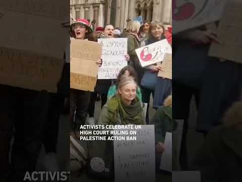Protesters celebrate UK High Court ruling on Palestine Action Ban