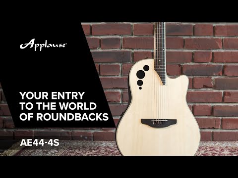 Features (ENG): Applause E-Acoustic Guitar AE44-4S Mid Cutaway Natural Satin