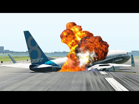 Scary Moment When The B737-800 Aircraft Landing By Belly [XP11]