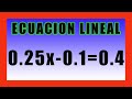 Resolución de Ecuaciones con Decimales