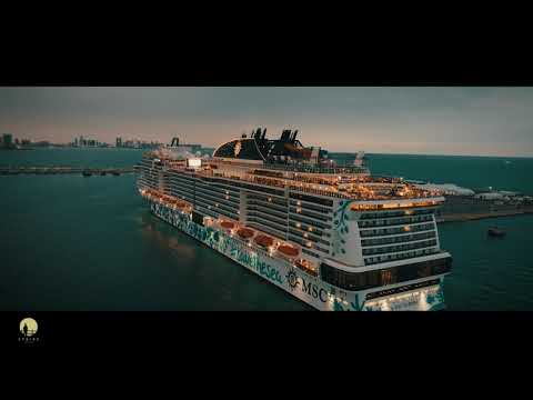 MSC EURIBIA ARRIVAL IN DOHA QATAR - DRONE HIGHLIGHT VIDEO