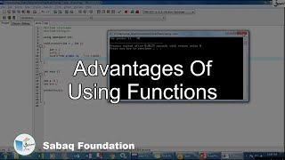 Advantages of using functions