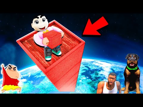 SHINCHAN and CHOP Building WORLDS TALLEST TOWER in ROBLOX Tower Simulator - PART 1 | shinchan game