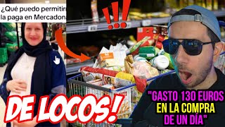 MUSULMANA LLENA EL CARRO DE LA COMPRA CON LA PAGA! Y LOS ESPAÑOLES?