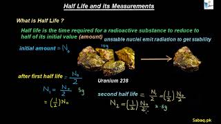 Half Life and its Measurements