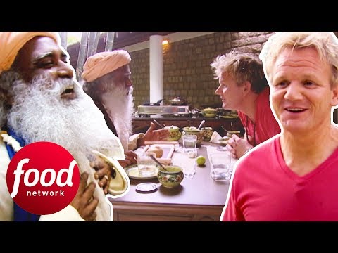 Indian Guru Tries To Convince Gordon Ramsay To Be Vegetarian | Gordon's Great Escape