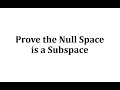 Understanding the Null Space of a Matrix