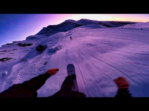 POV: EPIC Snowboard Session at SUNSET🔥