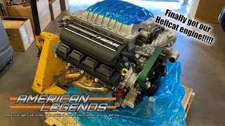 The engine has arrived!!!! Picking up our free Hellcat Redeye crate