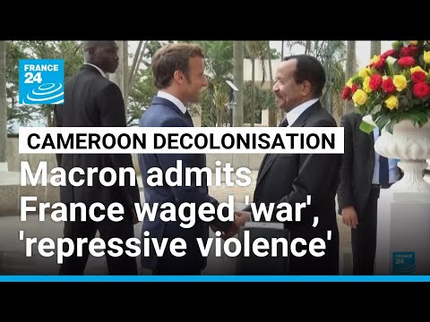YouTube video thumbnail: Macron Admits French 'Repressive Violence' in Cameroon Decolonisation 'War'