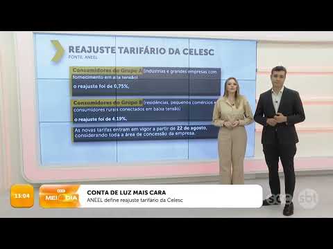 ANEEL define reajuste tarifário da Celesc | Cotidiano | SCC Meio-Dia