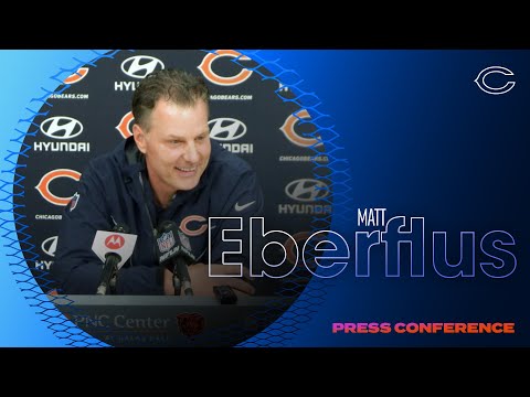 Matt Eberflus praises offensive line for their operation | Chicago Bears video clip