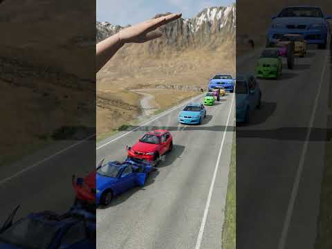 Small To Giant Colorfull Cars VS Massiv Slap #9