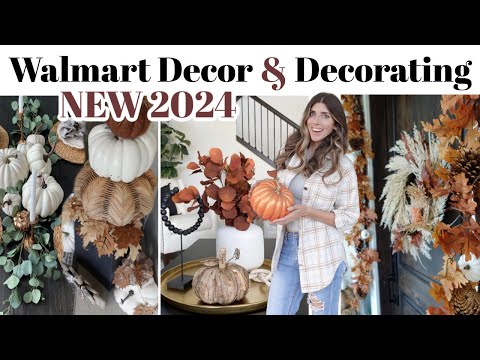 NEW FALL Walmart Shop & Decorate 2024 / Rustic Fall Decorating Ideas + Neutral Fall Decor