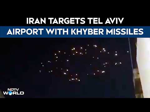 Iran Attacks Israel | Iran Fires Khyber Missiles At Israel's Tel Aviv Airport