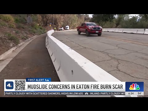 Mudslide concerns in Eaton Fire burn scar area