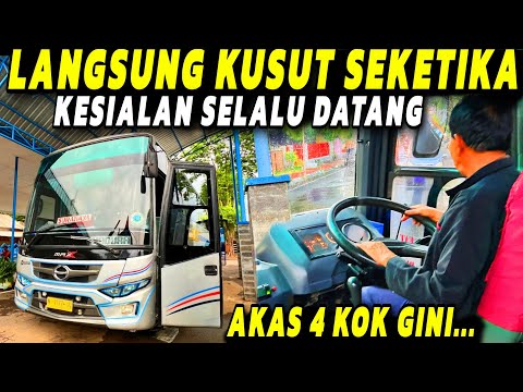 "SIAL SELALU DATANG ‼️ JADI KUSUT KETIKA KAMI NAIKI !!🔥 Trip Report Kusut Naik Review Bus AKAS Bumel