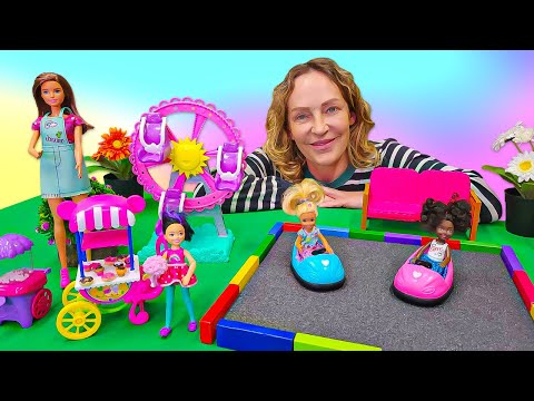 Barbie ist krank! Nicole passt auf die Kinder auf und geht mit ihnen auf den Spielplatz 🎠👧