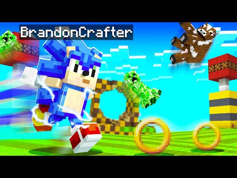 Playing as SONIC in Minecraft!