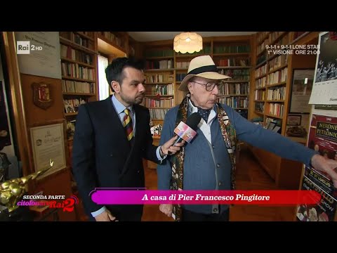 Domenico Marocchi a casa di Pier Francesco Pingitore Pingitore - Citofonare Rai2 del 14/04/2024