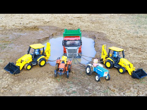 Ashok Leyland Dumper Accident Pulling Out JCB 3DX Mahindra Tractor HMT Tractor ? Jcb Ki khudai Video