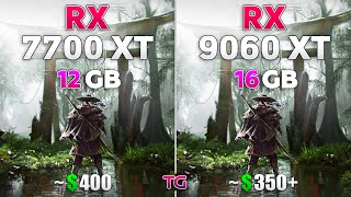 RX 9060 XT 16GB vs RX 7700 XT 12GB - Test in 12 Games