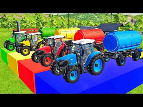 TRANSPORTING COLORED TANKERS WITH MINI LINTRAC TRACTORS - FARMING SIMULATOR 22