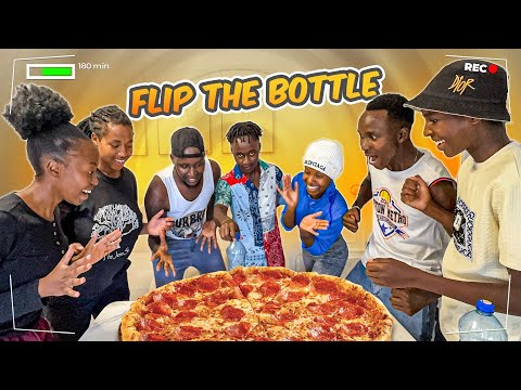 Bottle Flip Challenge with Our Family | Whoever Flips Eats Pizza & Chicken | Guess Who Won!!!😂